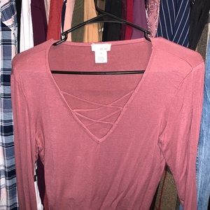 Long sleeve crop top